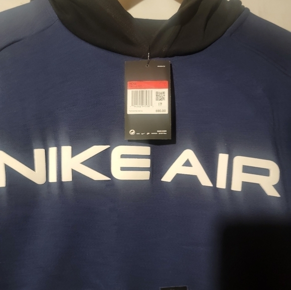 Men's Nike Air Chest Hit Fleece Hoodie Pullover Size Large DA0212-410 - Picture 3 of 5